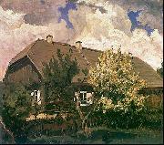 Ferdynand Ruszczyc Manor house in Bohdanew Sweden oil painting artist